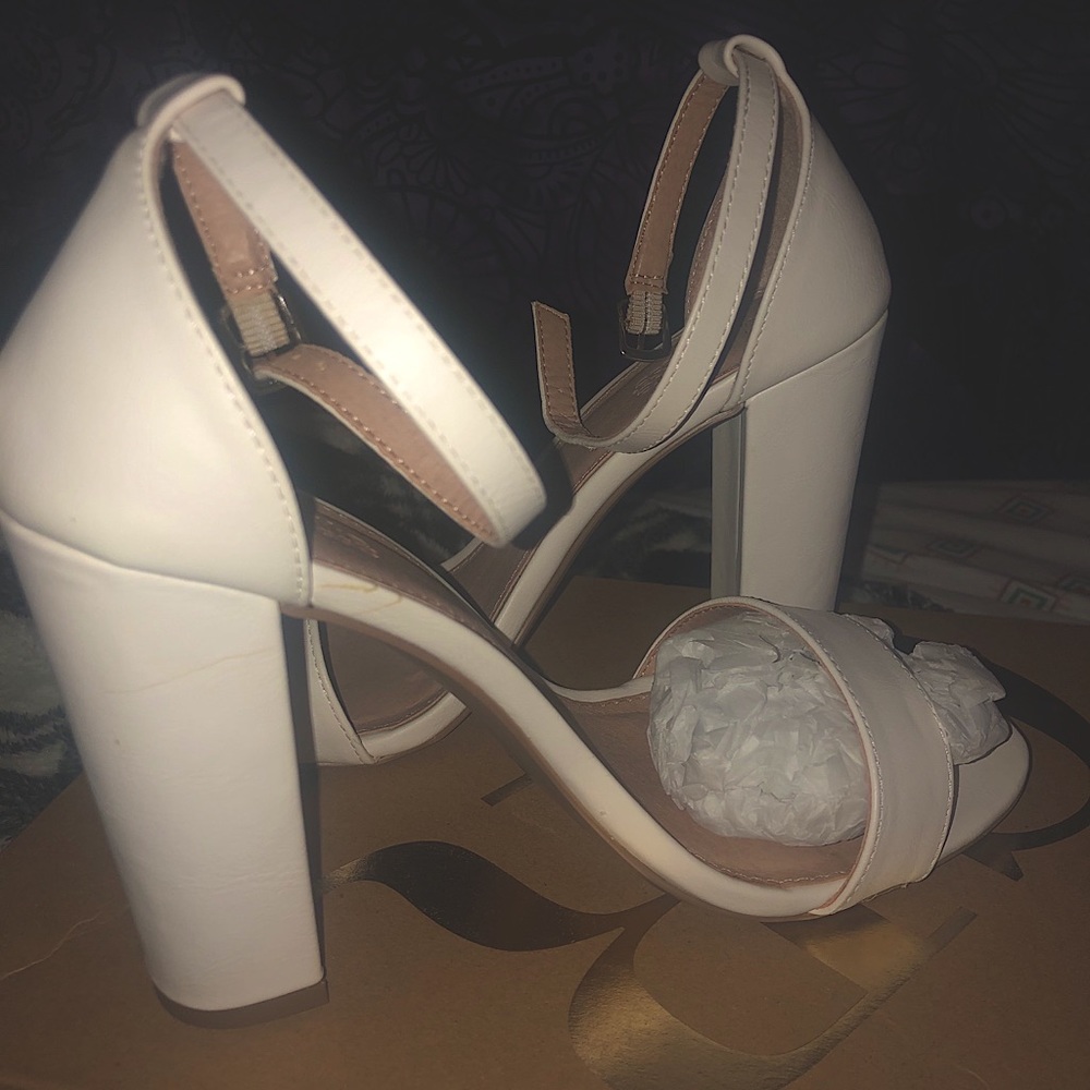White high heels